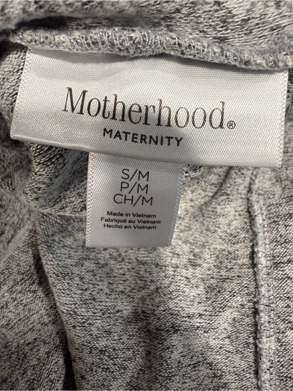 Motherhood Maternity Open Front Cardigan Sweater Heather Gray Space Dye S/M - Picture 5 of 5